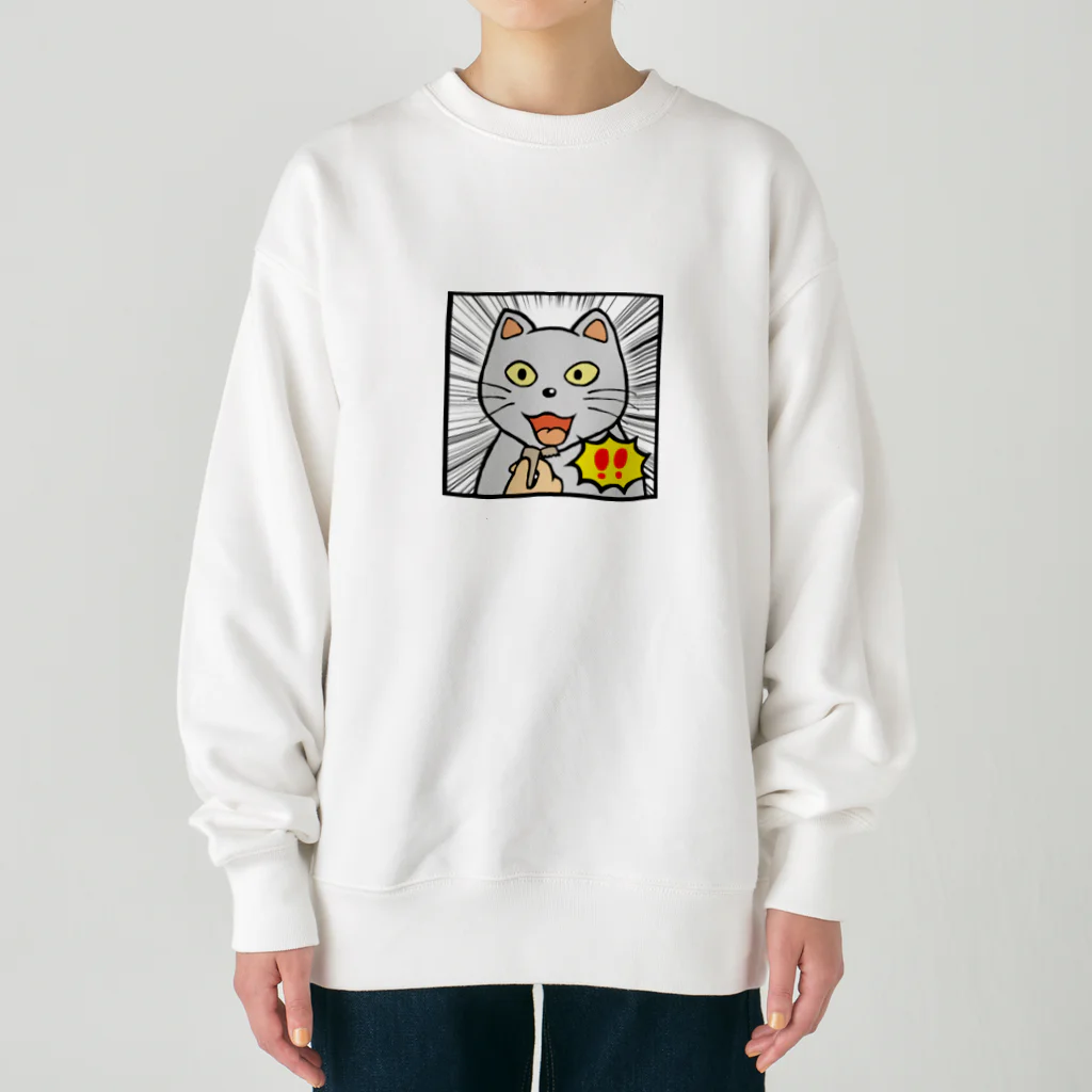 N's Creationのネコ、衝撃を受ける。 Heavyweight Crew Neck Sweatshirt