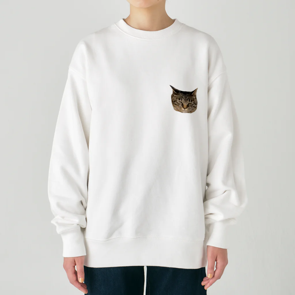 nyanmochi_lifeのぶちゃ猫シリーズ① Heavyweight Crew Neck Sweatshirt