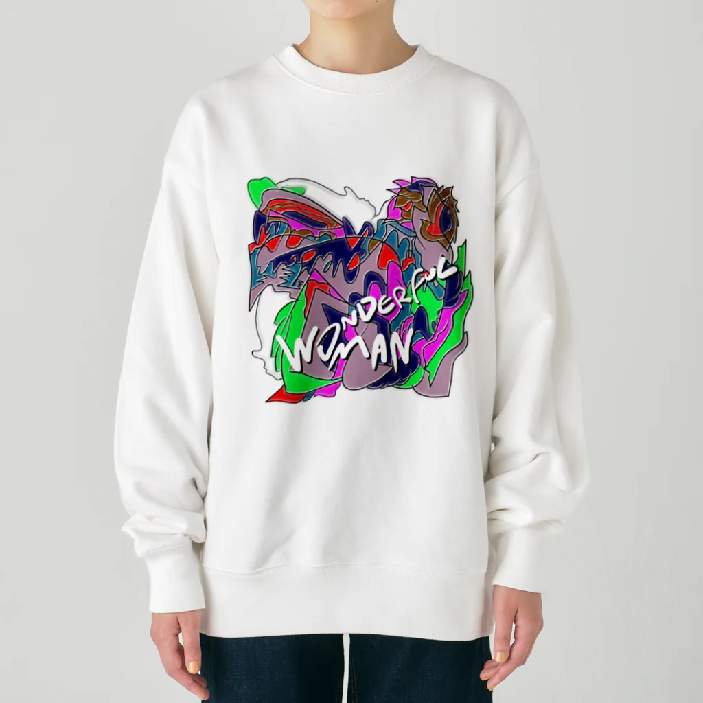 F.W.W.の#wonderfulwoman_3 Heavyweight Crew Neck Sweatshirt