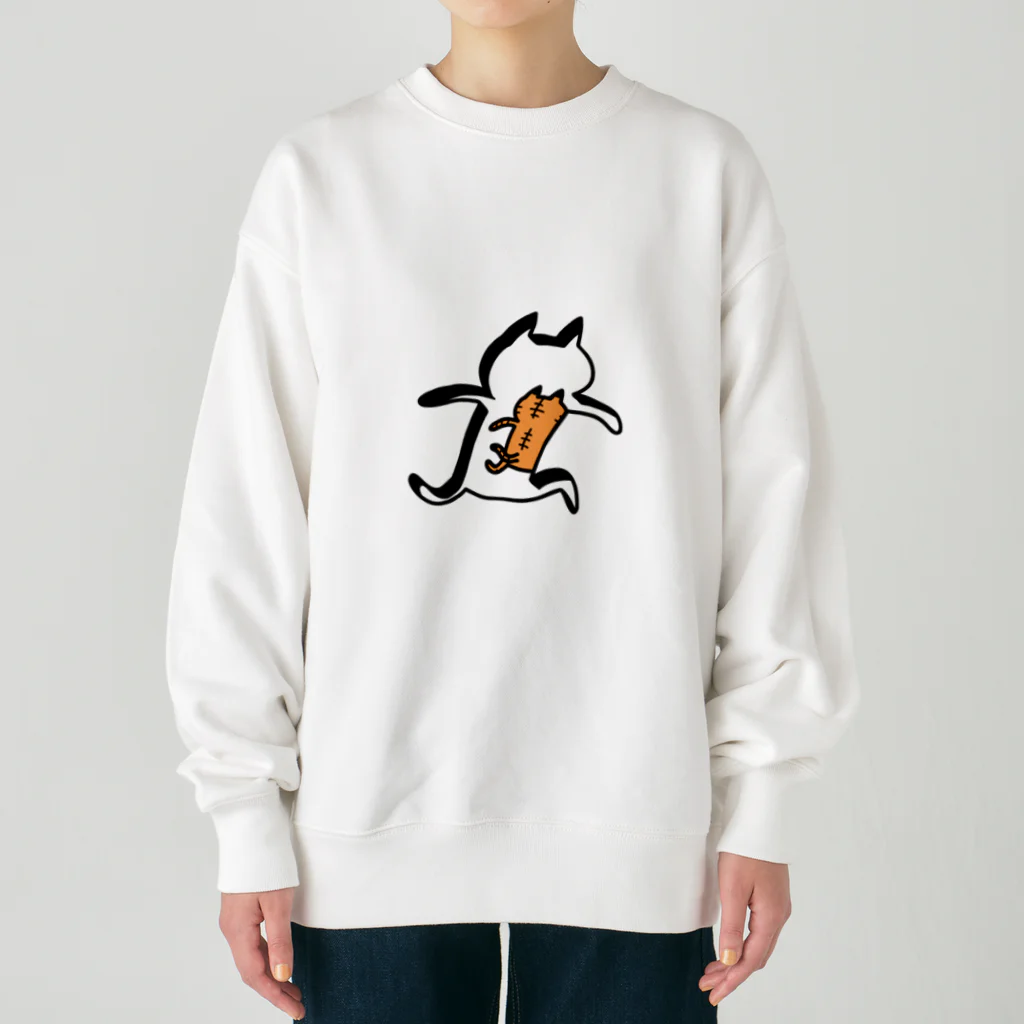 PokuStarのトラが走り、穴をあける Heavyweight Crew Neck Sweatshirt