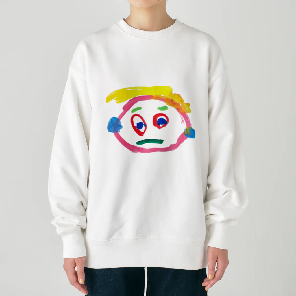 こどもの絵の３さい の じがぞう Heavyweight Crew Neck Sweatshirt