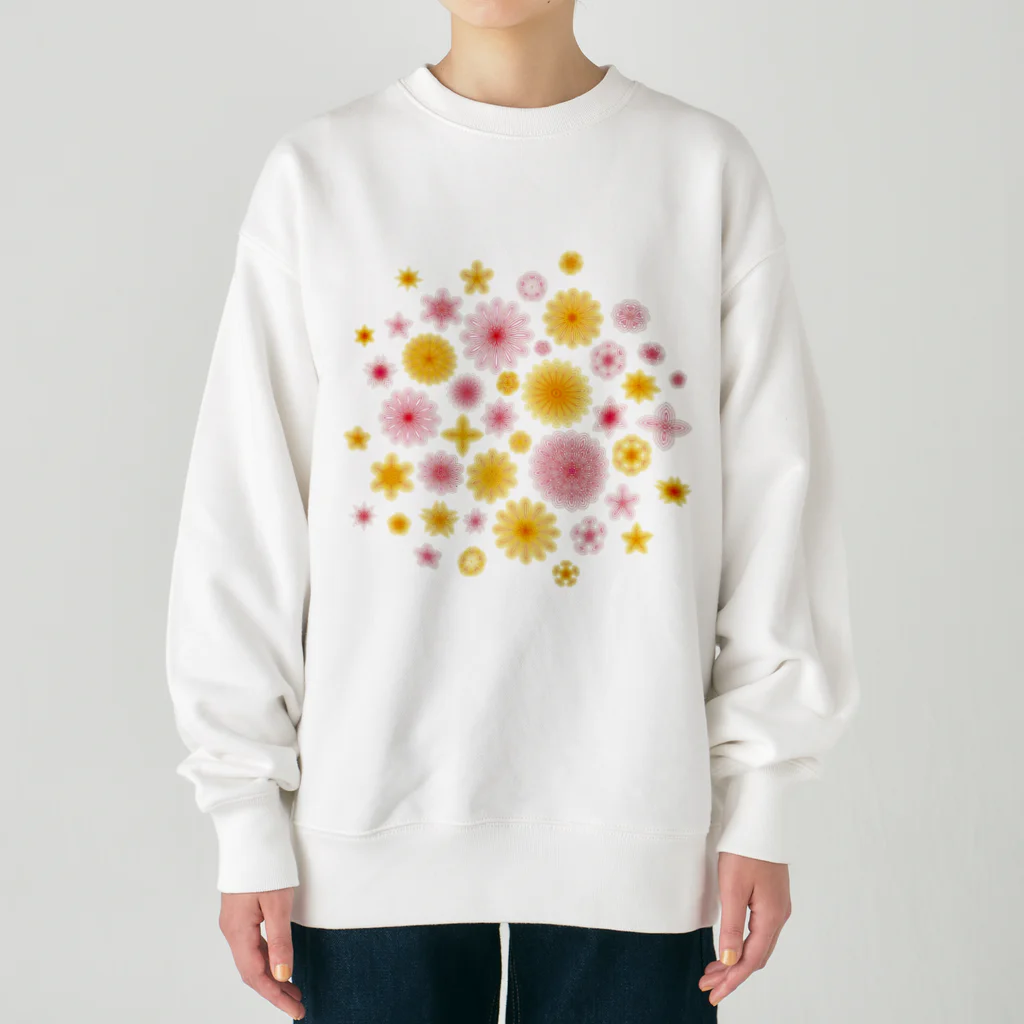 kimchinの華やかな色合いの花柄 Heavyweight Crew Neck Sweatshirt