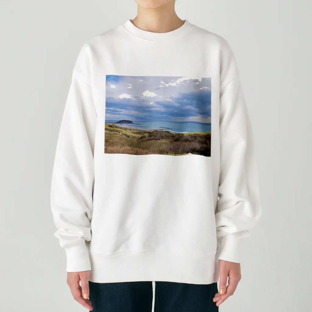 あべこのお店 の北海道の海 Heavyweight Crew Neck Sweatshirt