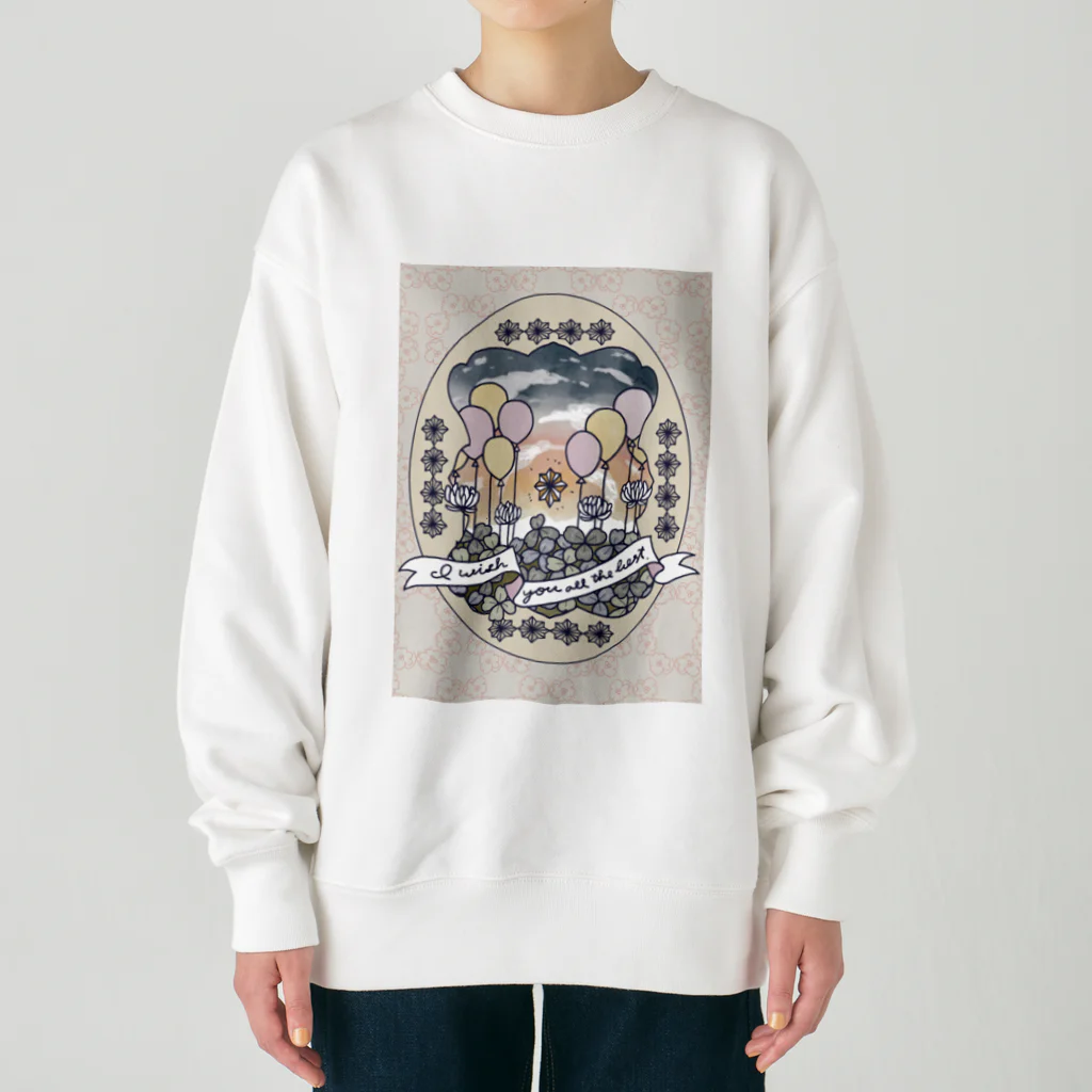 anwonの良いことがありますように Heavyweight Crew Neck Sweatshirt