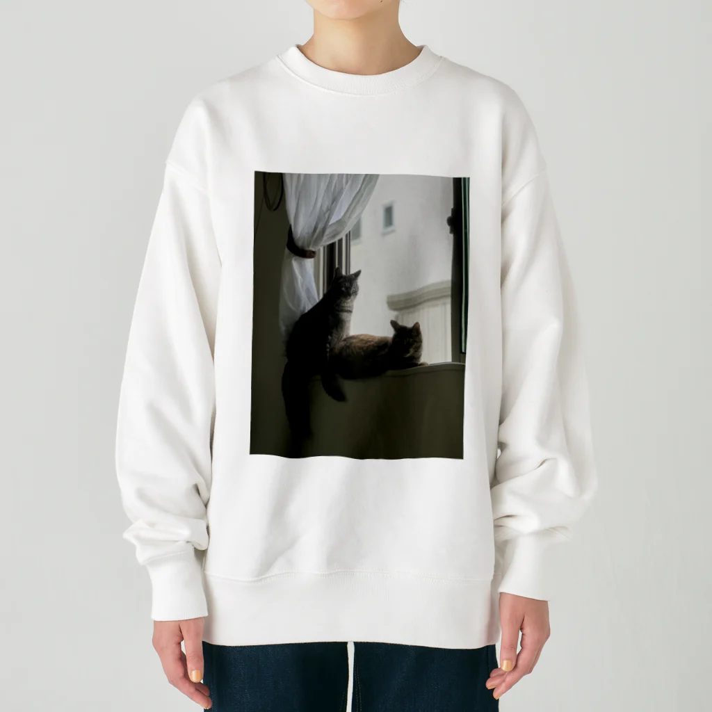 ハネ(🦄)のエモ猫ず Heavyweight Crew Neck Sweatshirt