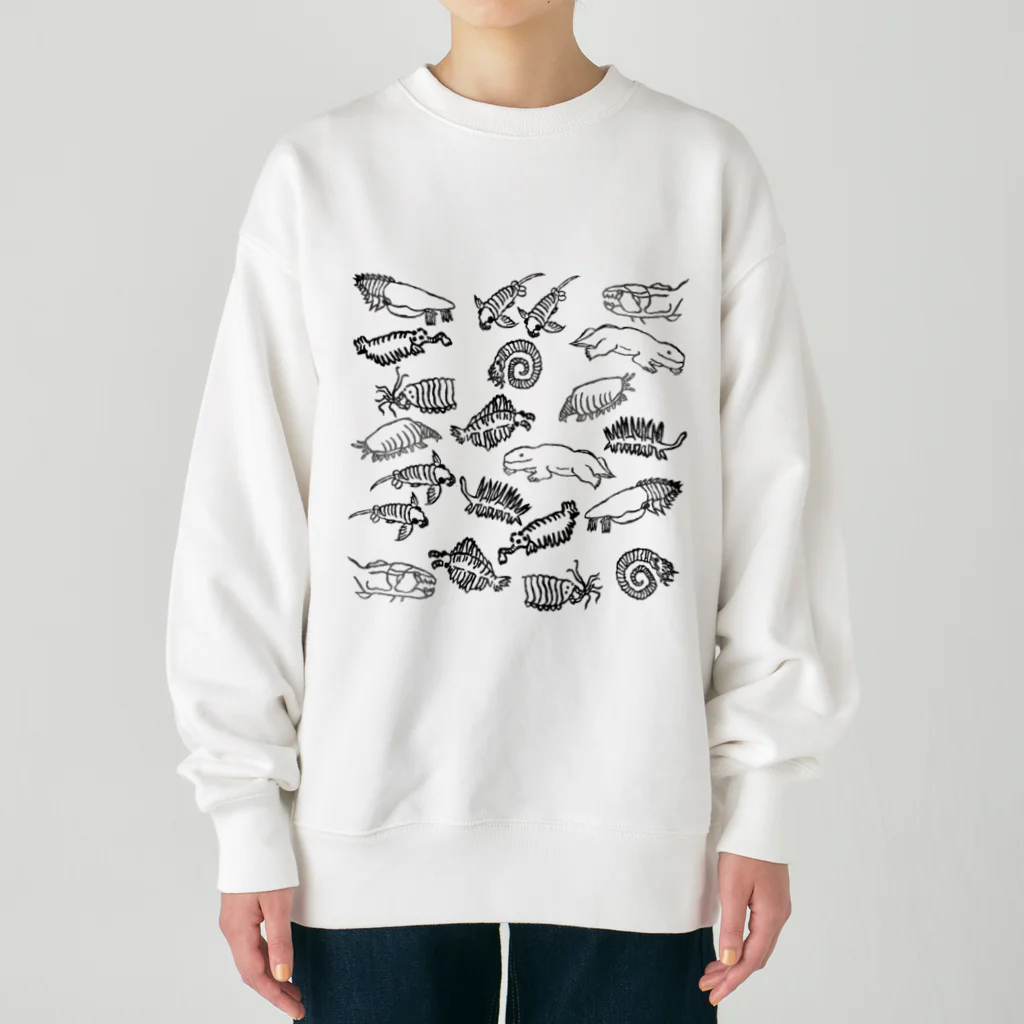 はんこや　ののの古生代のいきものたち Heavyweight Crew Neck Sweatshirt