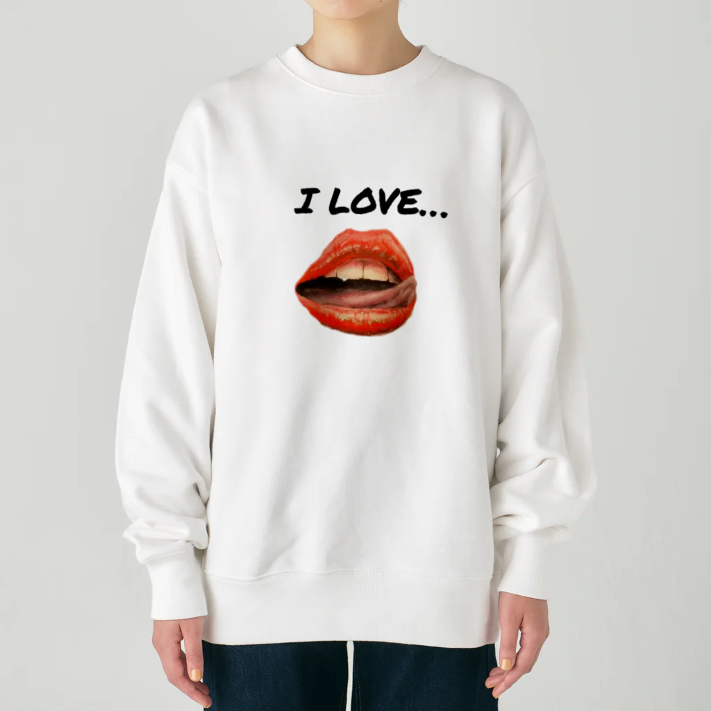 浜昼顔のアイラブ❤ Heavyweight Crew Neck Sweatshirt