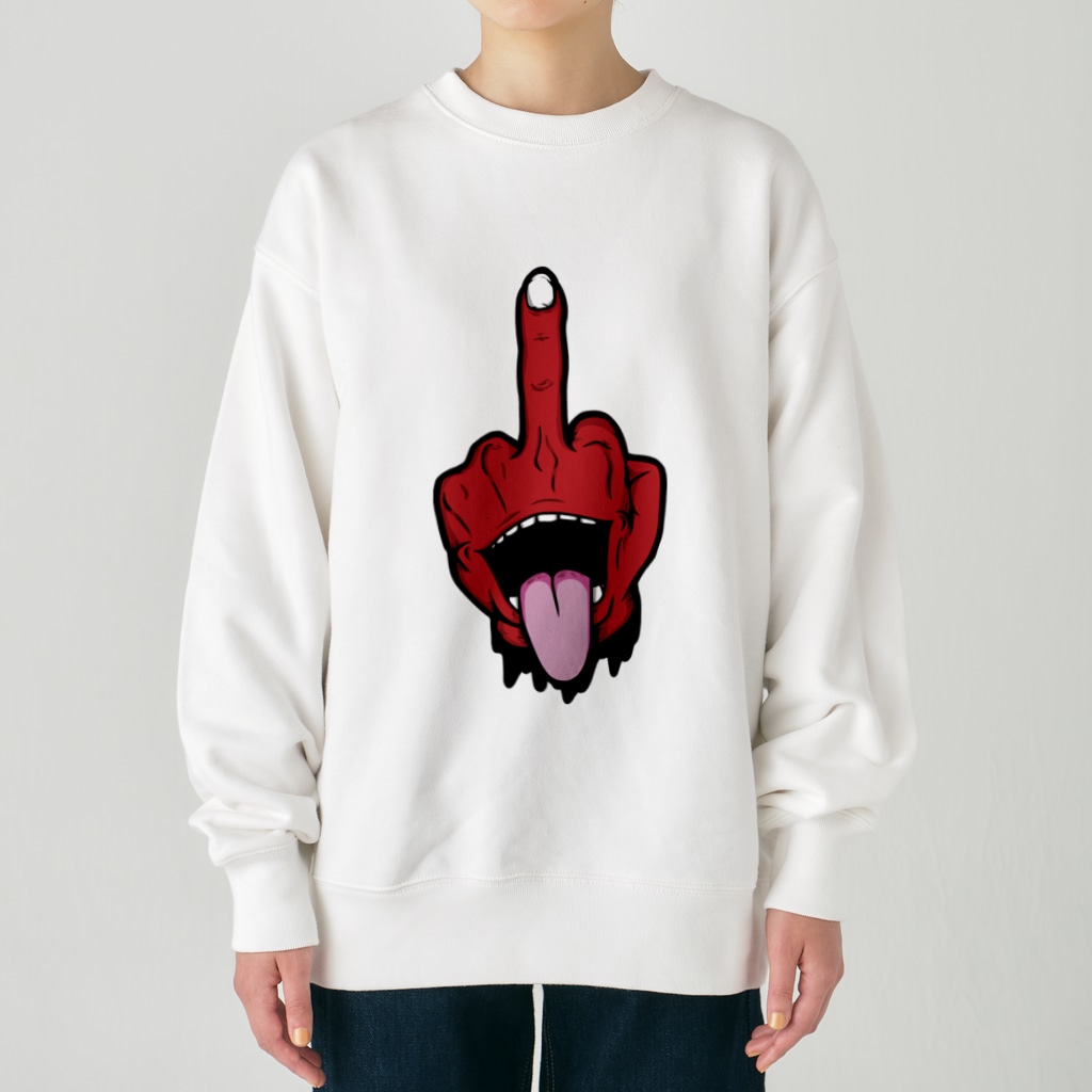 TRAVA design SHOPの挑発（赤） Heavyweight Crew Neck Sweatshirt