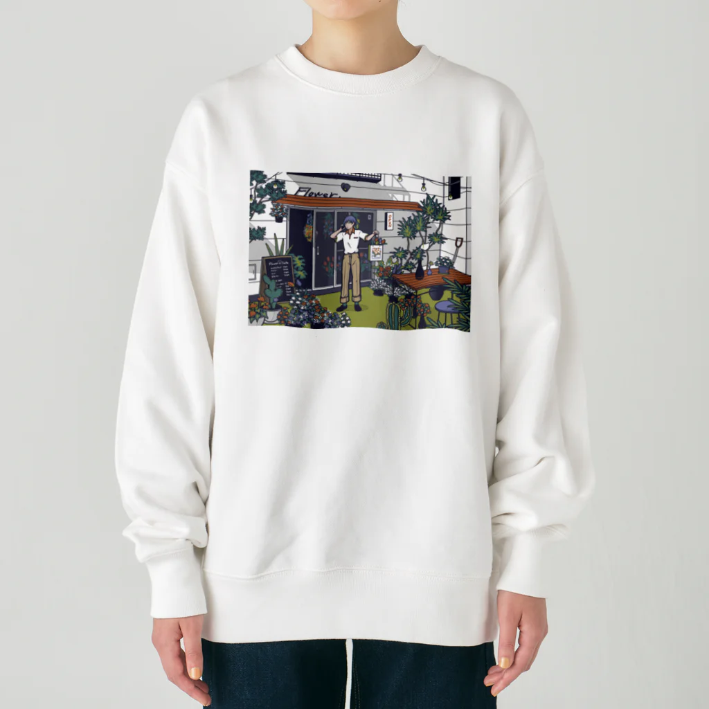 モナカの春を連れて Heavyweight Crew Neck Sweatshirt