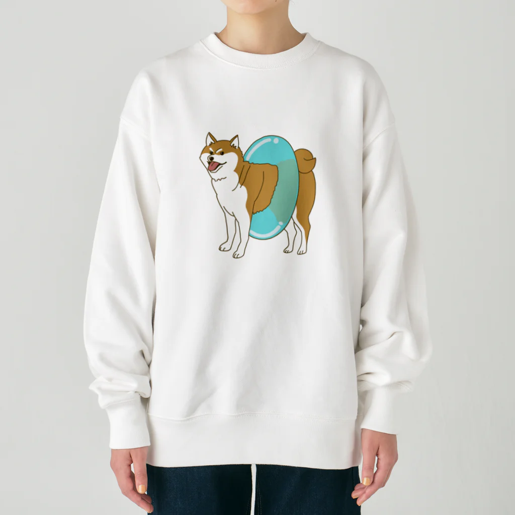 takaseのSHOPのプールに行く気の柴犬 Heavyweight Crew Neck Sweatshirt