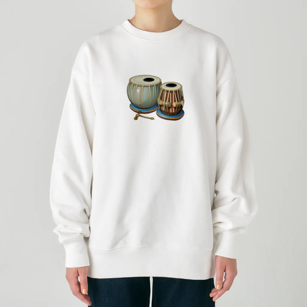 yamame1000ninのタブラとハトリ Heavyweight Crew Neck Sweatshirt