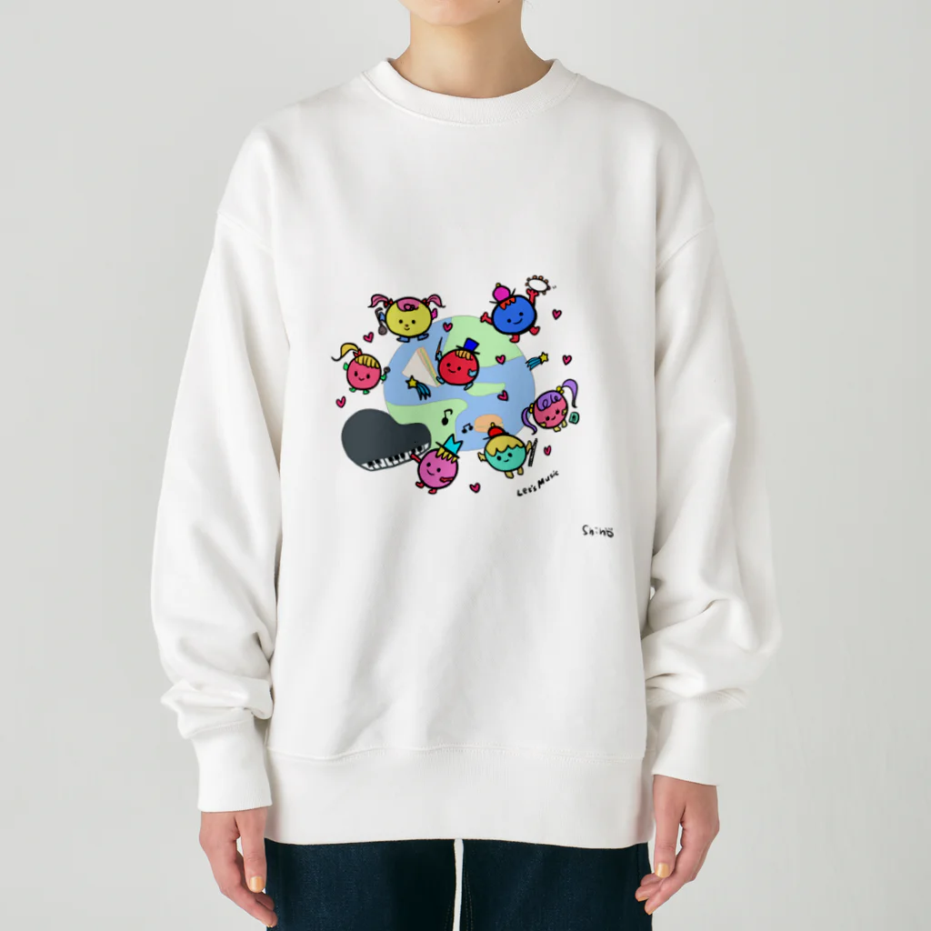 SHIHO NO WAのレッツミュージック Heavyweight Crew Neck Sweatshirt