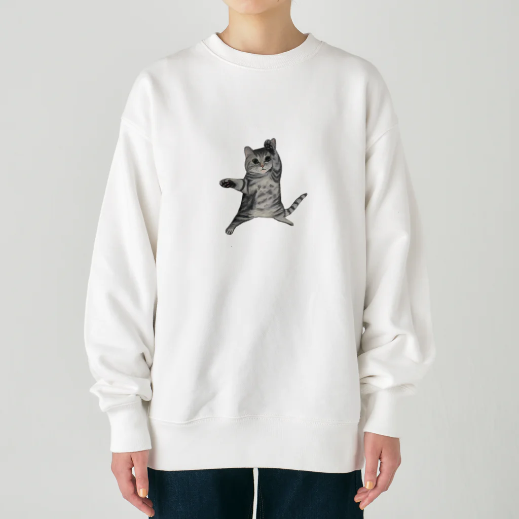 中川ひちゃゆき(シカゴ実業)の功夫にゃんこ Heavyweight Crew Neck Sweatshirt