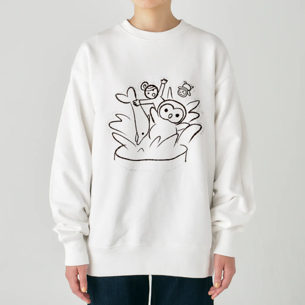 こねずみ出版のみいちゃんとふくちゃん02 Heavyweight Crew Neck Sweatshirt