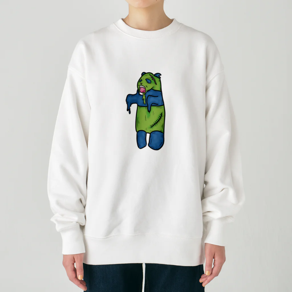 ヒロシオーバーダイブのゾンビなパンダ Heavyweight Crew Neck Sweatshirt