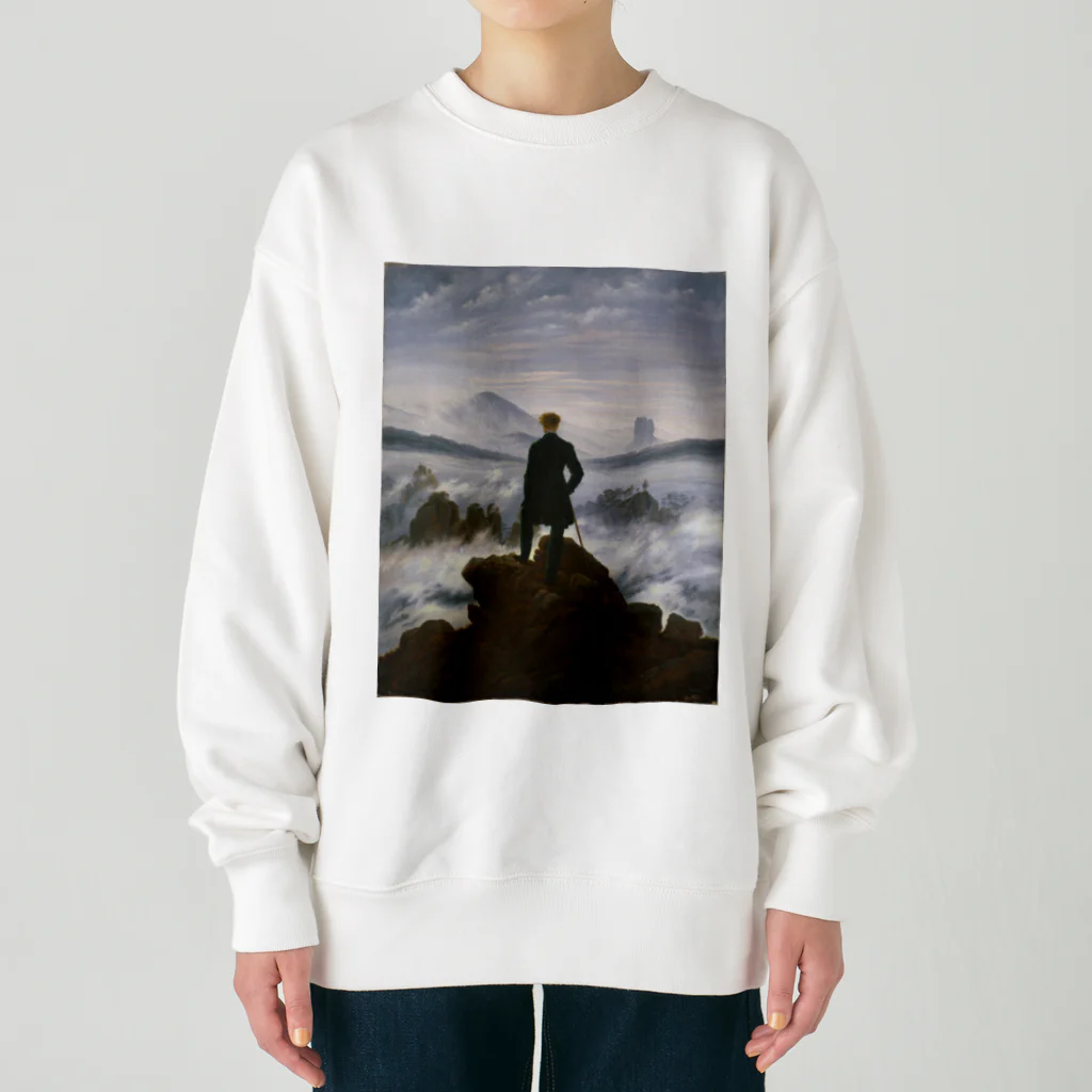 世界美術商店の雲海の上の旅人 / Wanderer above the Sea of Fog Heavyweight Crew Neck Sweatshirt