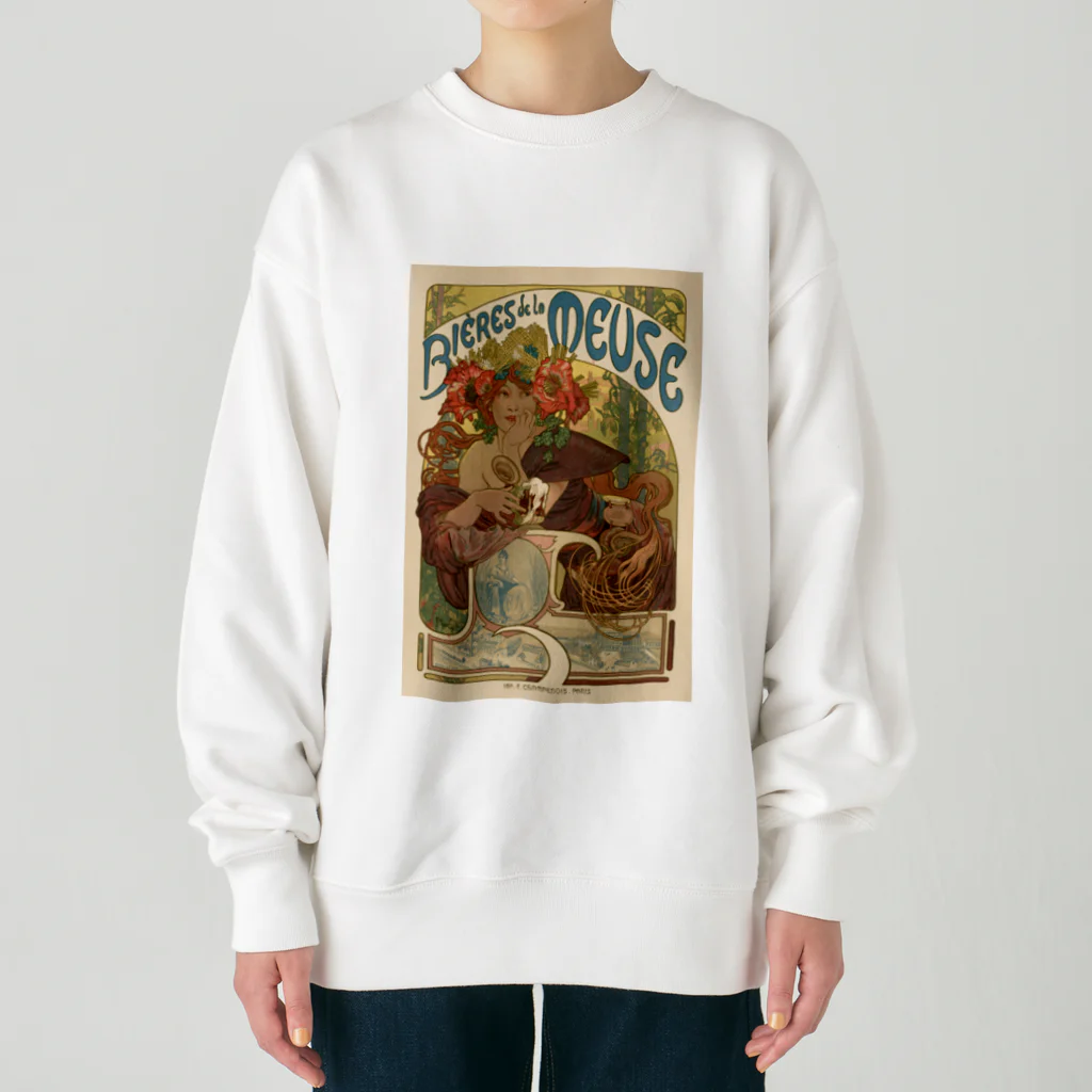 世界美術商店のムース川のビール / Beer of the Meuse Heavyweight Crew Neck Sweatshirt