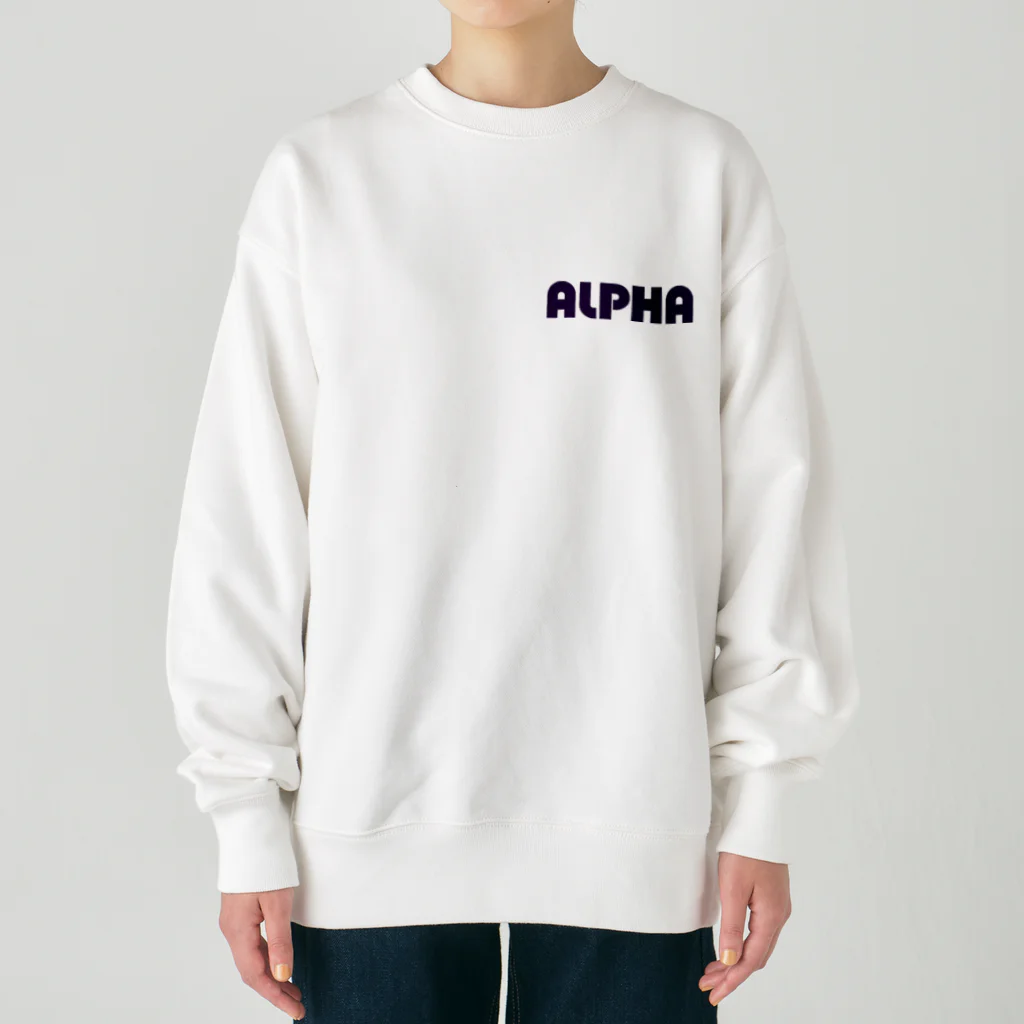 リジット・モータースポーツのALPHA紺-RIGID紺-TETRX紫 Heavyweight Crew Neck Sweatshirt