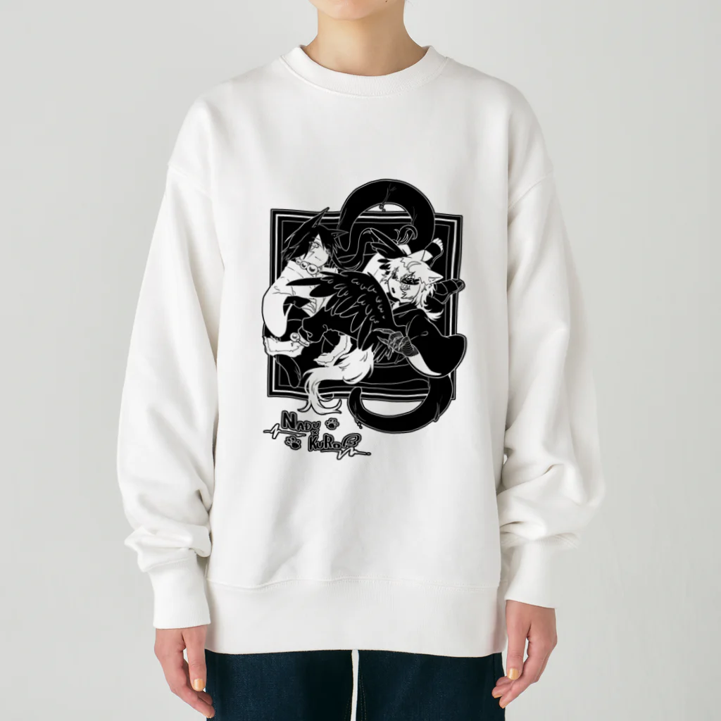 狐火箱のNADU×KURO(淡色地向け) Heavyweight Crew Neck Sweatshirt