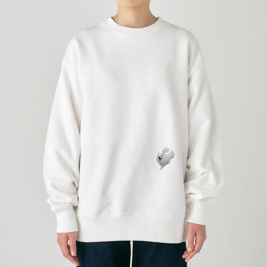 marospitzのしろいぬ Heavyweight Crew Neck Sweatshirt