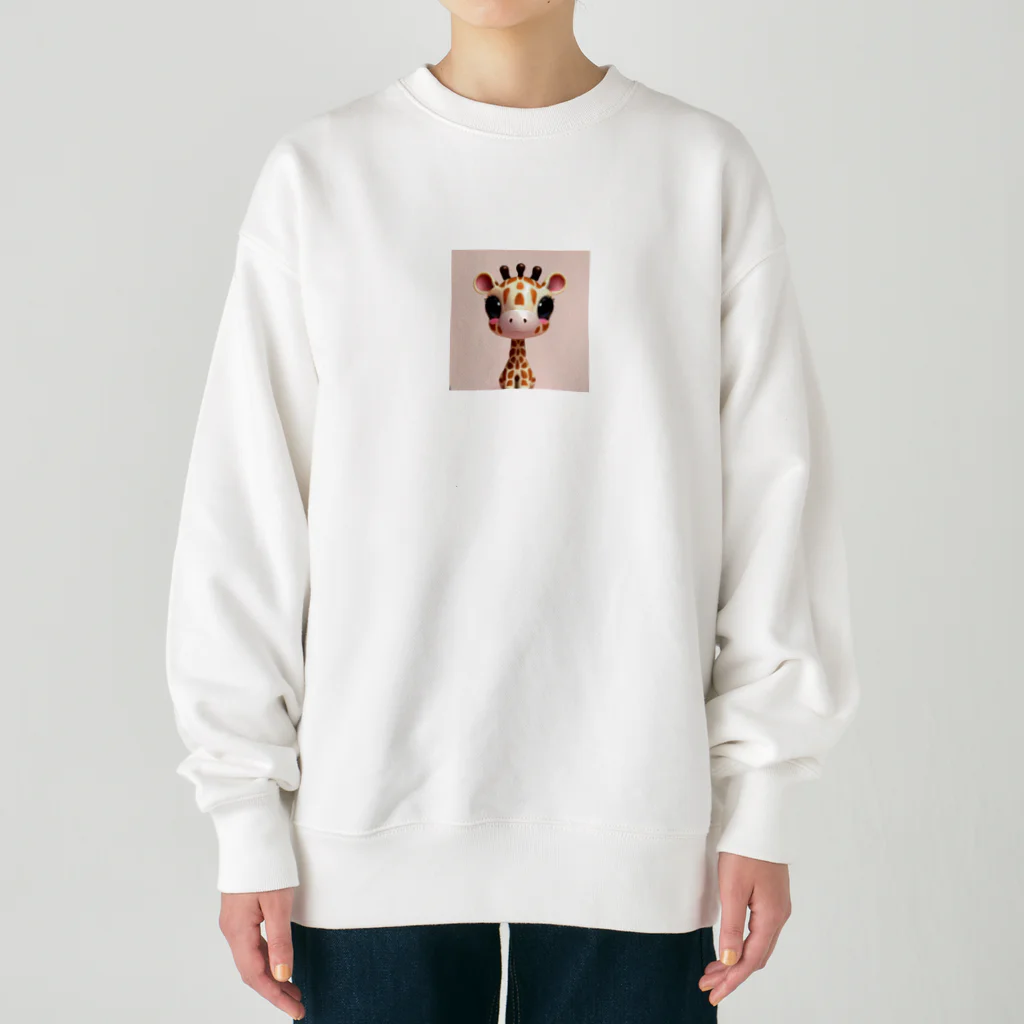 sweetsmailstudioの3Dイラストきりんさん Heavyweight Crew Neck Sweatshirt