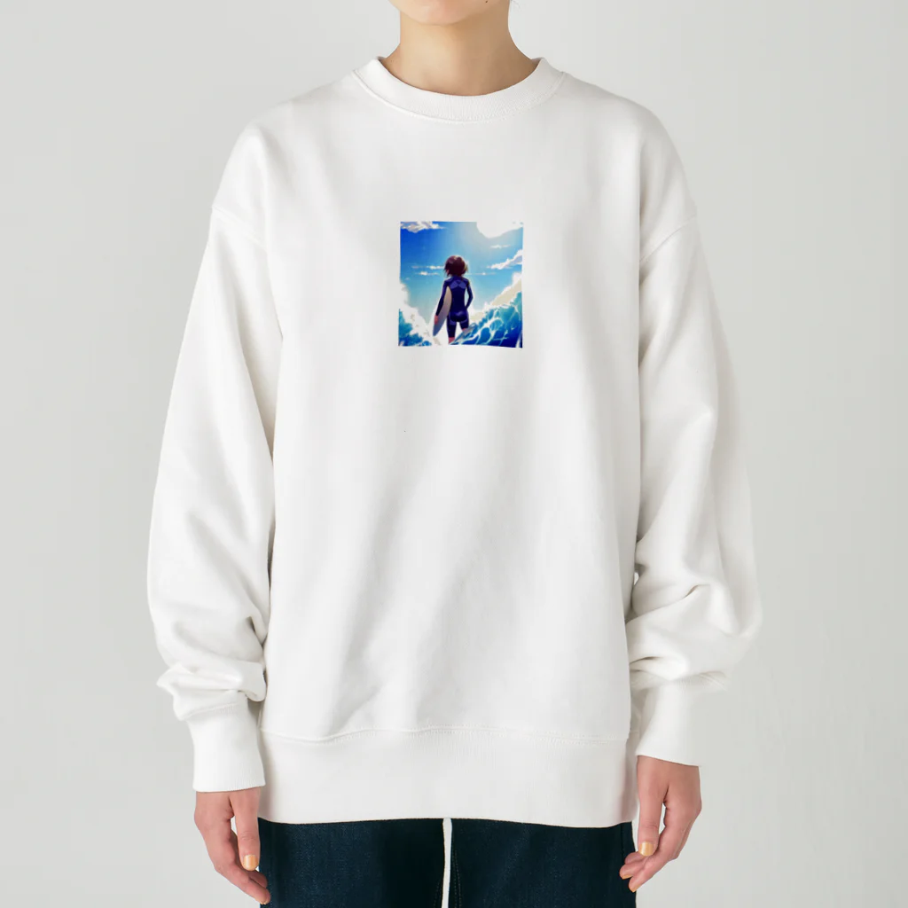 sweetsmailstudioのサーファー女子 Heavyweight Crew Neck Sweatshirt