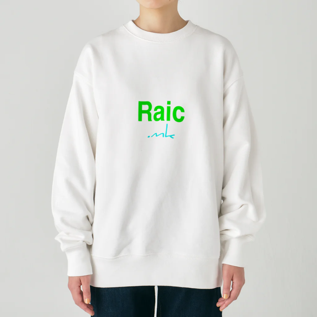 Raic.mk(ﾗｲｸﾒｲｸ)のRaic.mkパステルグリーンロゴ ヘビーウェイトスウェット