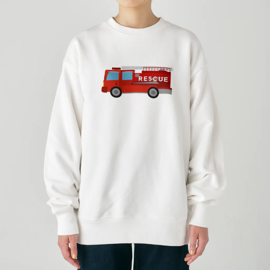 chicodeza by suzuriのレスキュー車 Heavyweight Crew Neck Sweatshirt