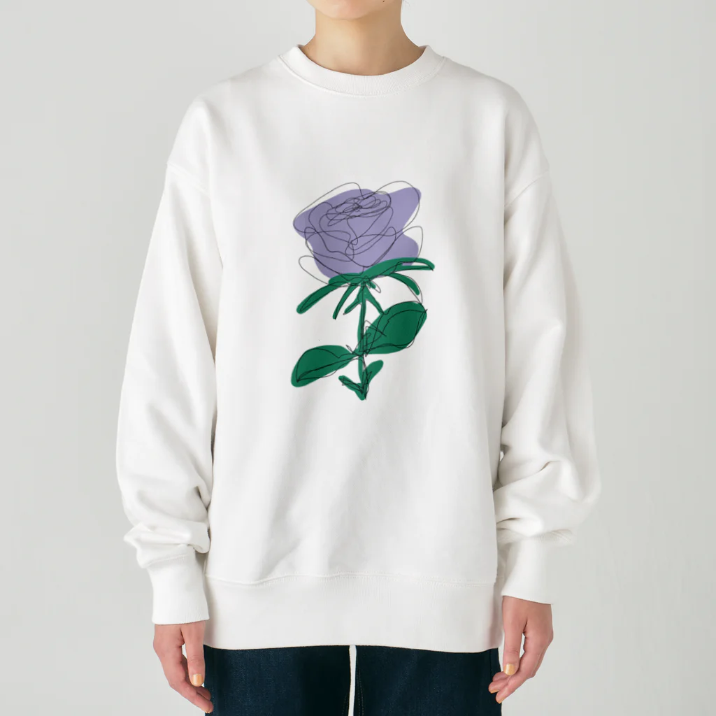 サラスシのmy ROSE パープル Heavyweight Crew Neck Sweatshirt