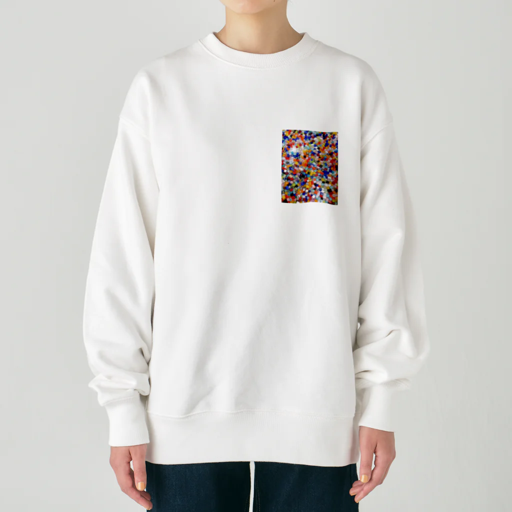 米農家の絵描きのガラス玉たち Heavyweight Crew Neck Sweatshirt