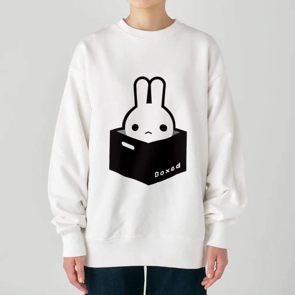 ツギハギ ニクの【Boxed * Rabbit】白Ver Heavyweight Crew Neck Sweatshirt