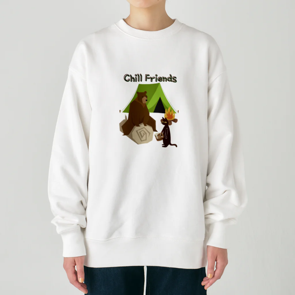 A&D Laid back lifeのChill friends  Heavyweight Crew Neck Sweatshirt