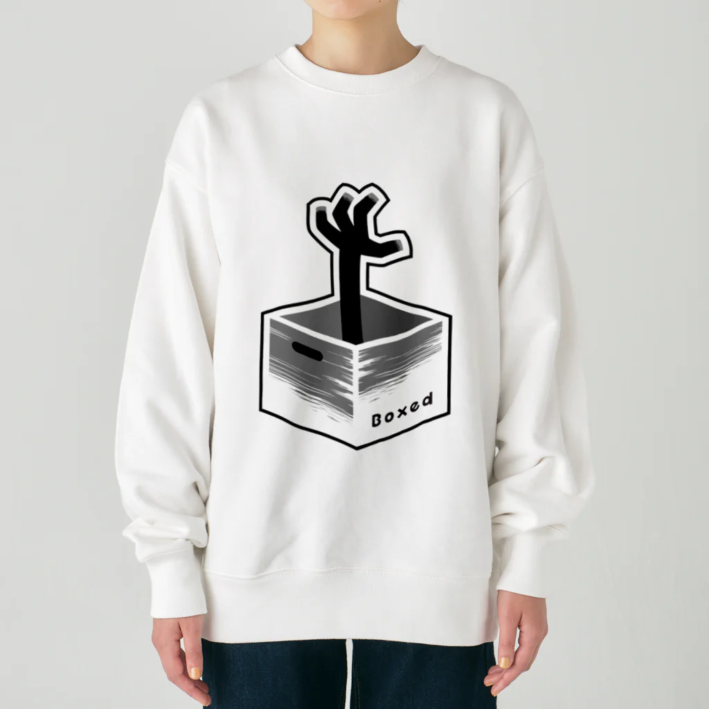 ツギハギ ニクの【Boxed * Horror】黒Ver Heavyweight Crew Neck Sweatshirt