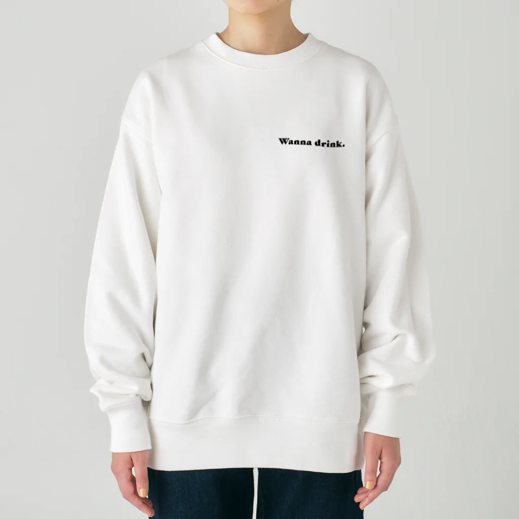 じゅんまい商店の日本酒ください（Black） Heavyweight Crew Neck Sweatshirt