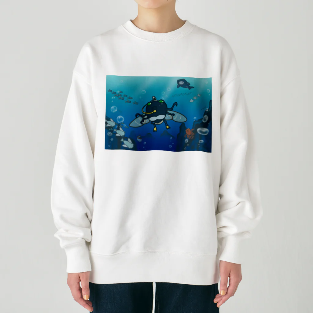 AtelierCharoiのセミマリン&海のなかまたち Heavyweight Crew Neck Sweatshirt