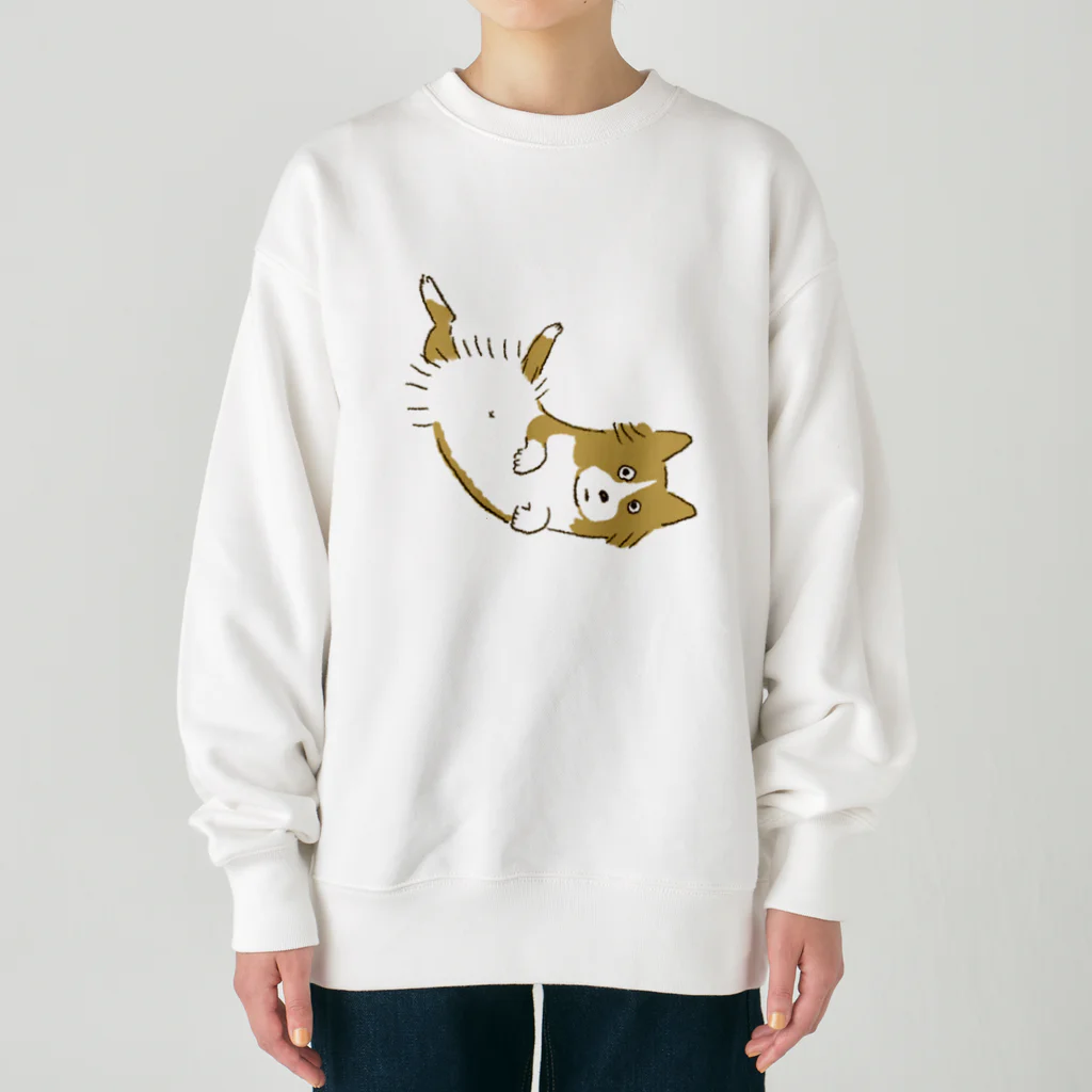 【お店】ボーダーコリーのモクのへそてんいぬ(薄茶) Heavyweight Crew Neck Sweatshirt