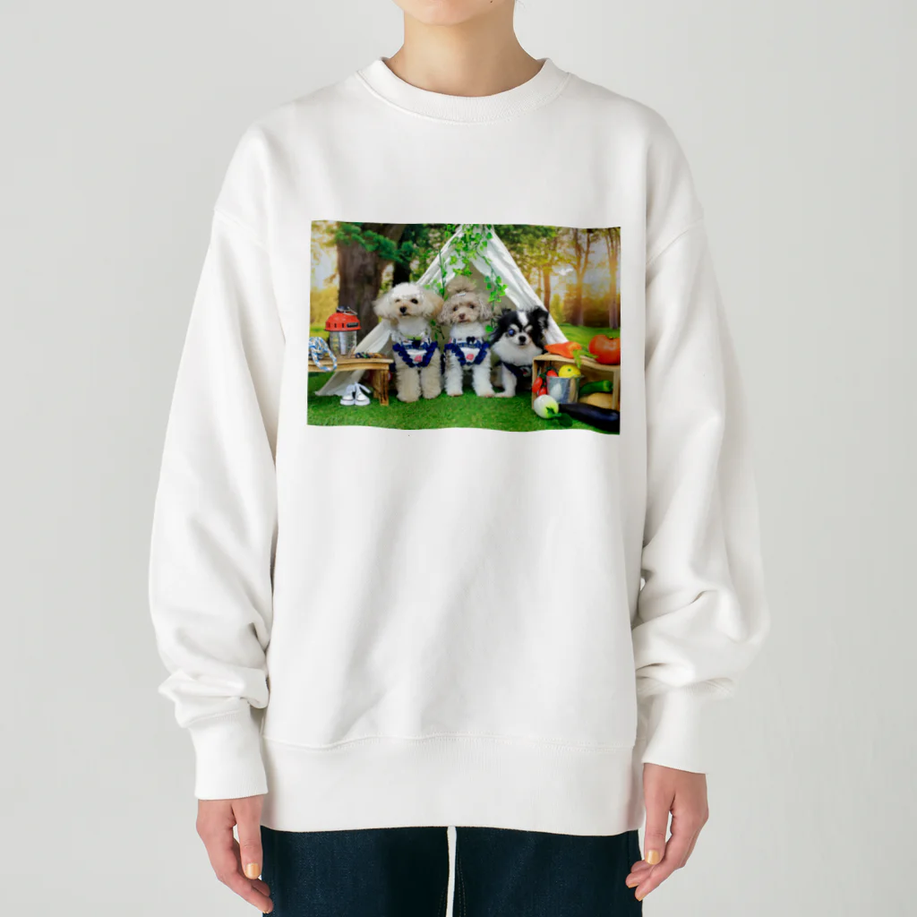 湘南にゃんわんふぉと🐶のゆめモカメルちゃん Heavyweight Crew Neck Sweatshirt