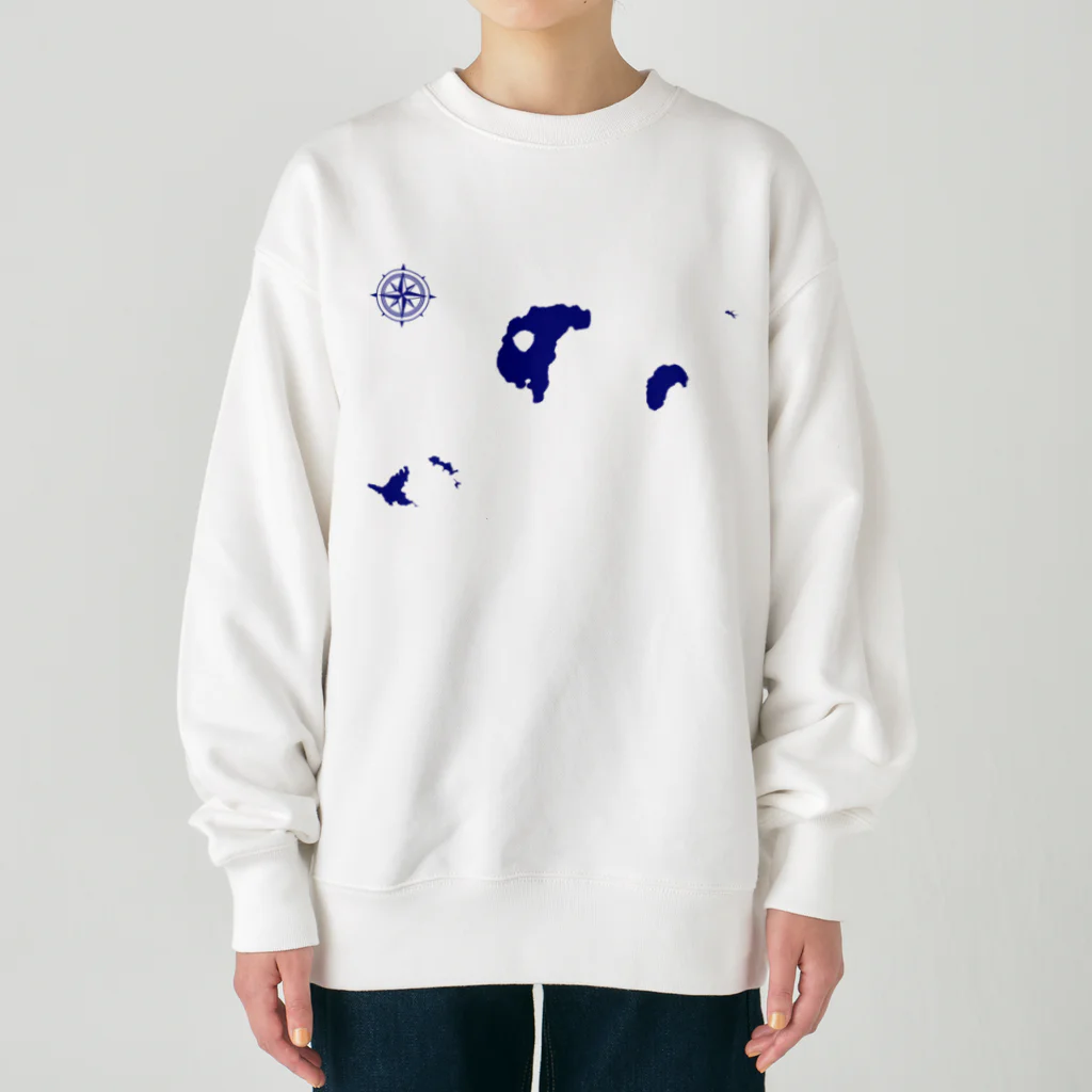 cuuyabowのアカンコマシューコクッシャロコ / Navy Heavyweight Crew Neck Sweatshirt