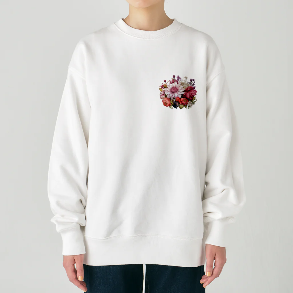 hanamaaruの花束ピンク Heavyweight Crew Neck Sweatshirt