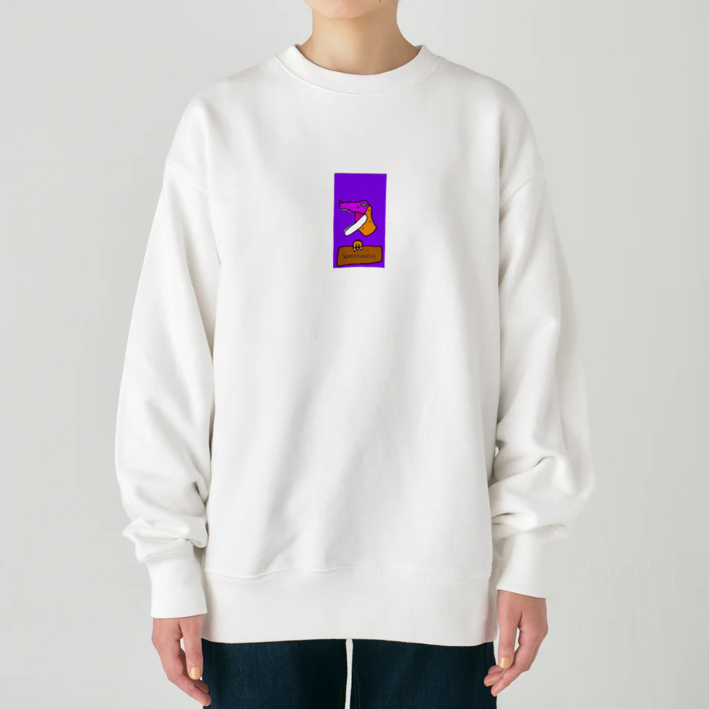 ʚ🦄ɞみつり🌈𝑆𝑂𝐷𝐴𝑆𝐻𝐼𓃗のスピノくん(恐竜) Heavyweight Crew Neck Sweatshirt