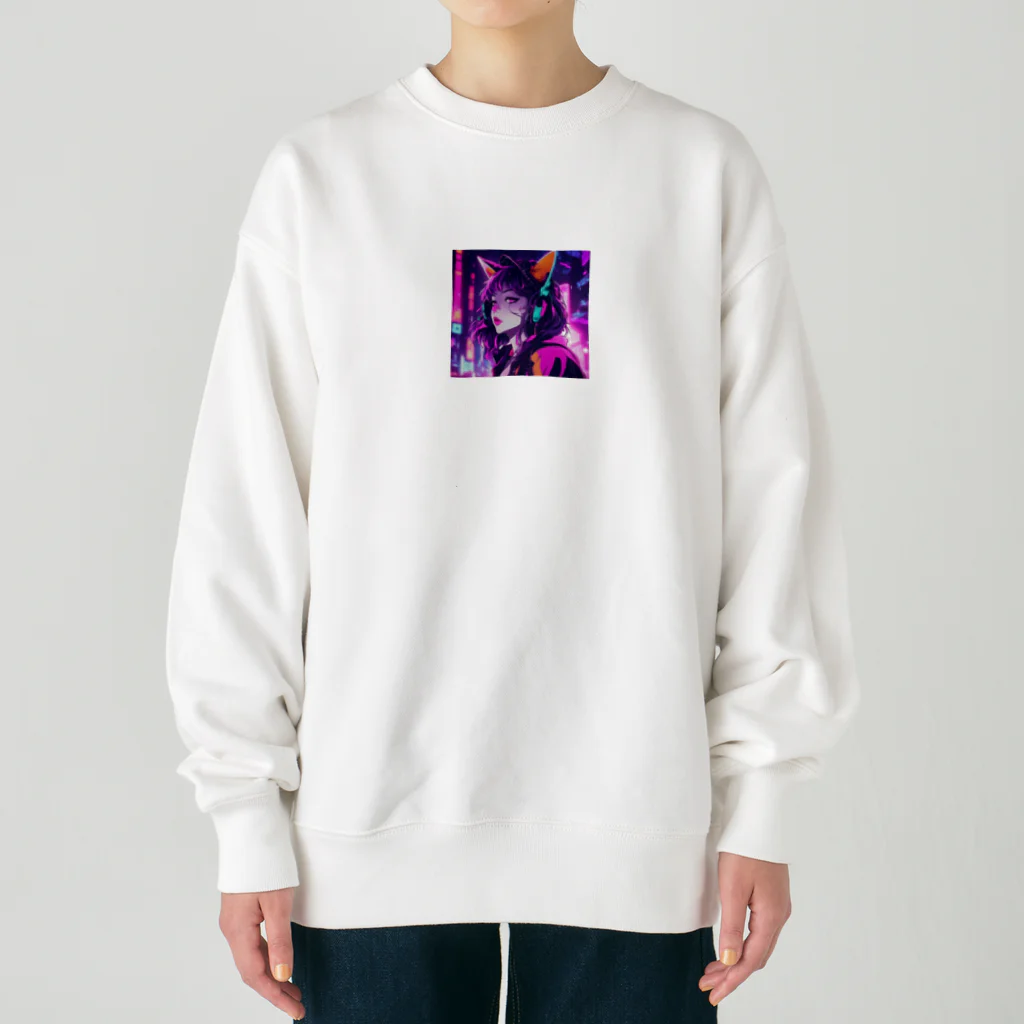 パンクビビッド•ピエロ団のパンクビビッド・ピエロキャット kAsumI Heavyweight Crew Neck Sweatshirt