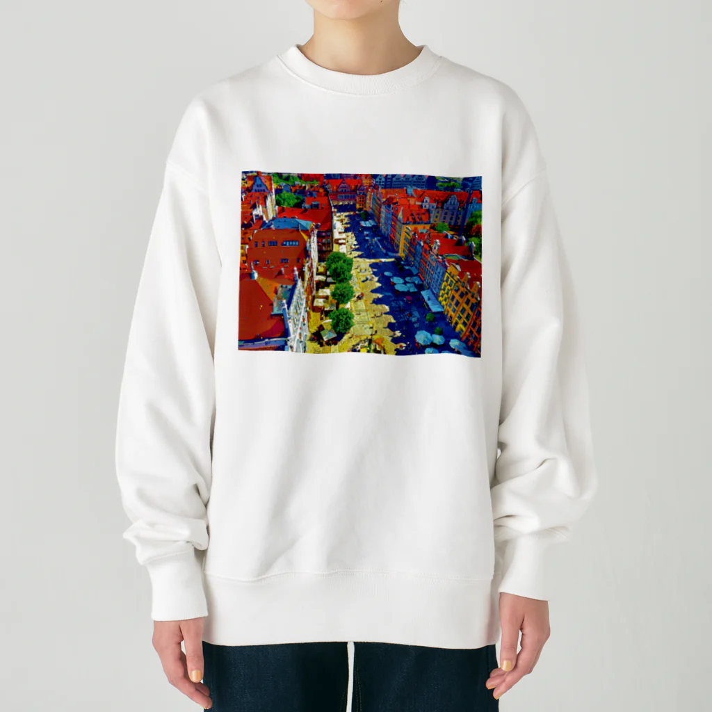 GALLERY misutawoのポーランド グダンスクのドゥーギ広場 Heavyweight Crew Neck Sweatshirt