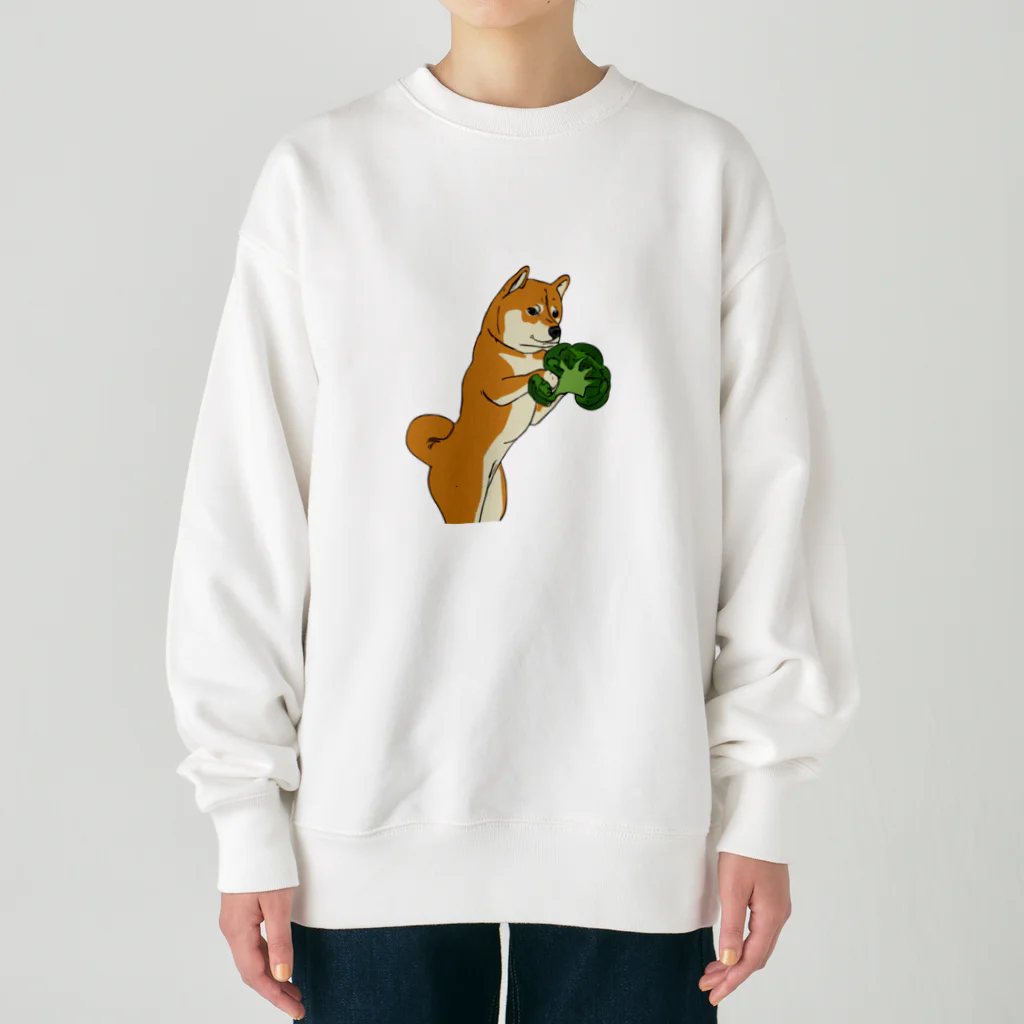 パンプアップ柴Hachiのパンプアップ柴Hachi（ブロッコリーver） Heavyweight Crew Neck Sweatshirt