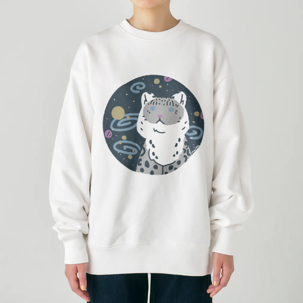 まりもの宇宙ユキヒョウ Heavyweight Crew Neck Sweatshirt