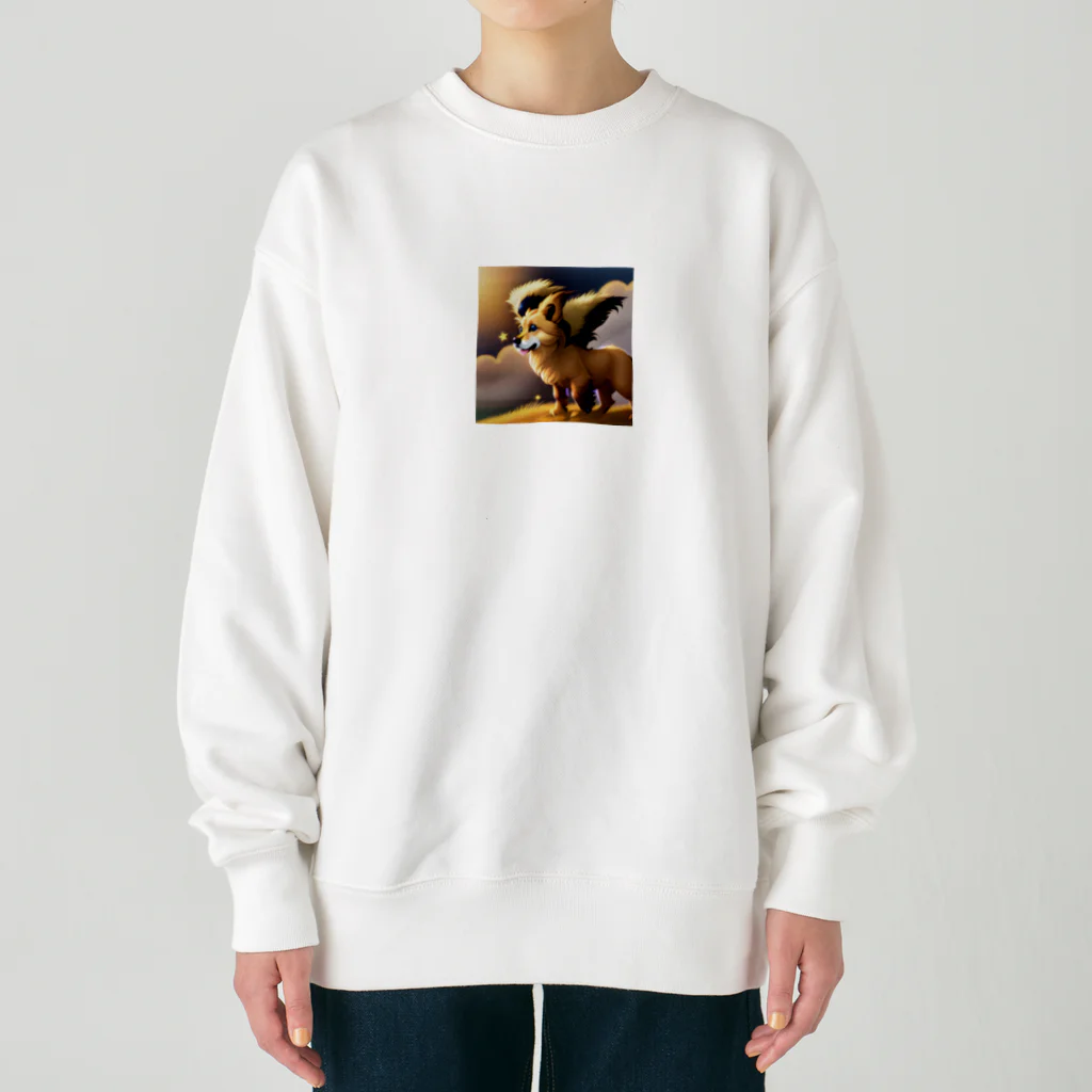 べるべるの星を見てるわんちゃんグッズ Heavyweight Crew Neck Sweatshirt