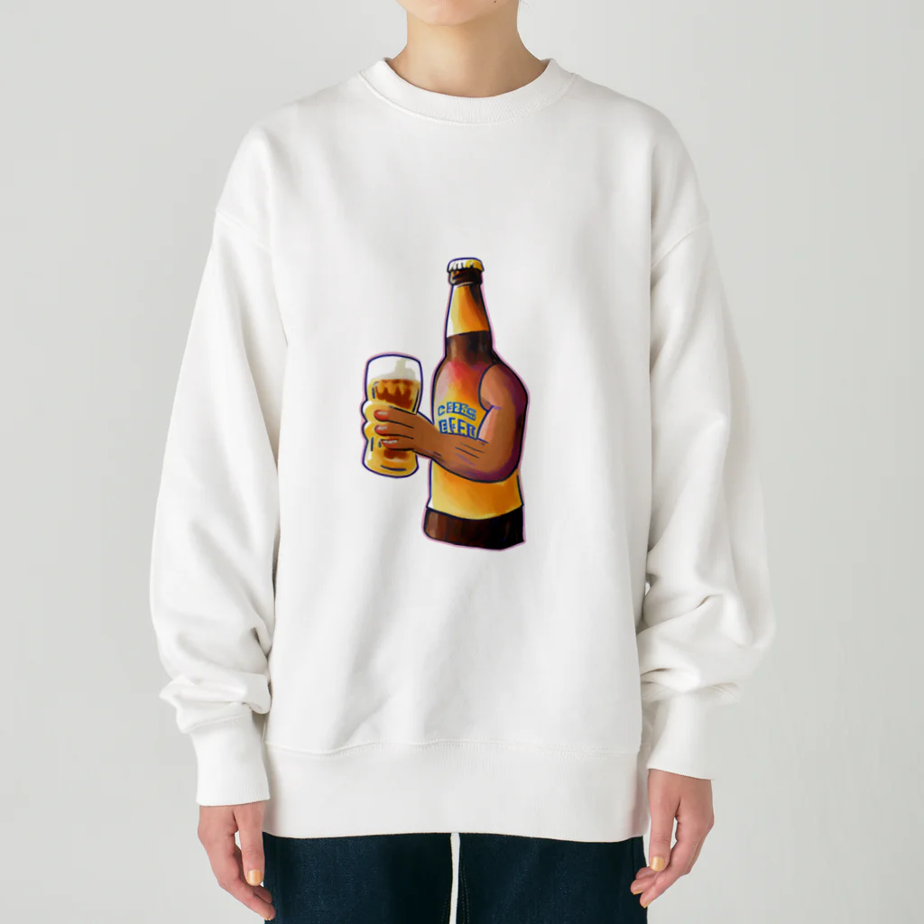 ssggrrのビール乾杯くん Heavyweight Crew Neck Sweatshirt