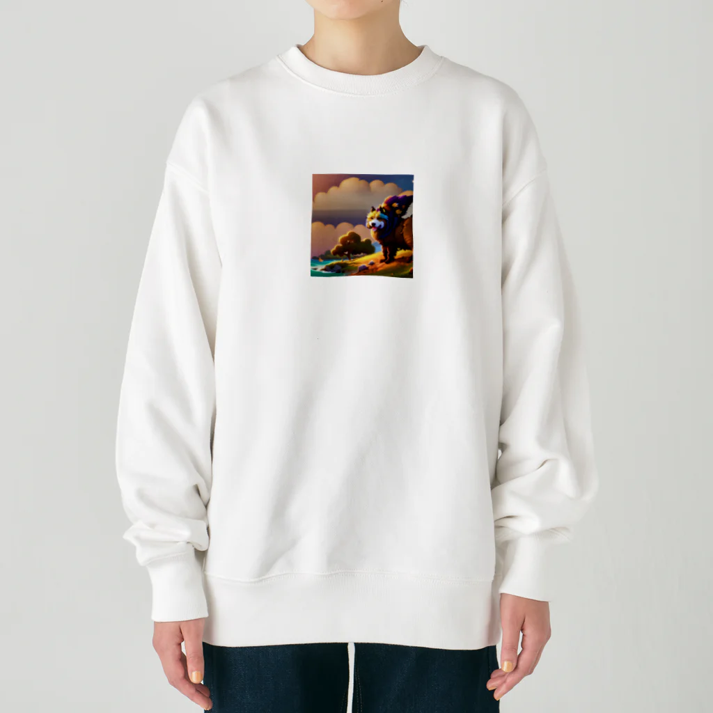 アート・ウィズ・スタイルのアートウィズワンちゃん Heavyweight Crew Neck Sweatshirt