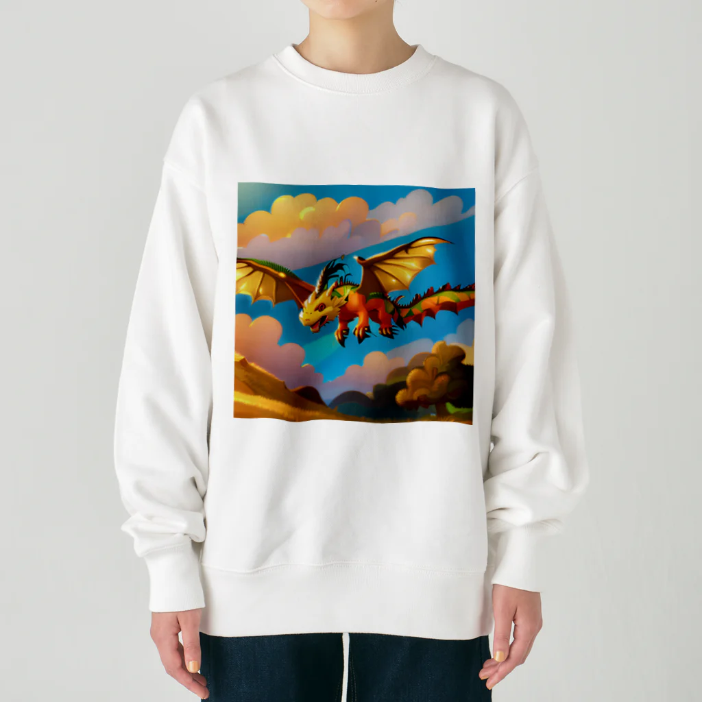 Wakuryuの八恩森の守り空龍　 Heavyweight Crew Neck Sweatshirt