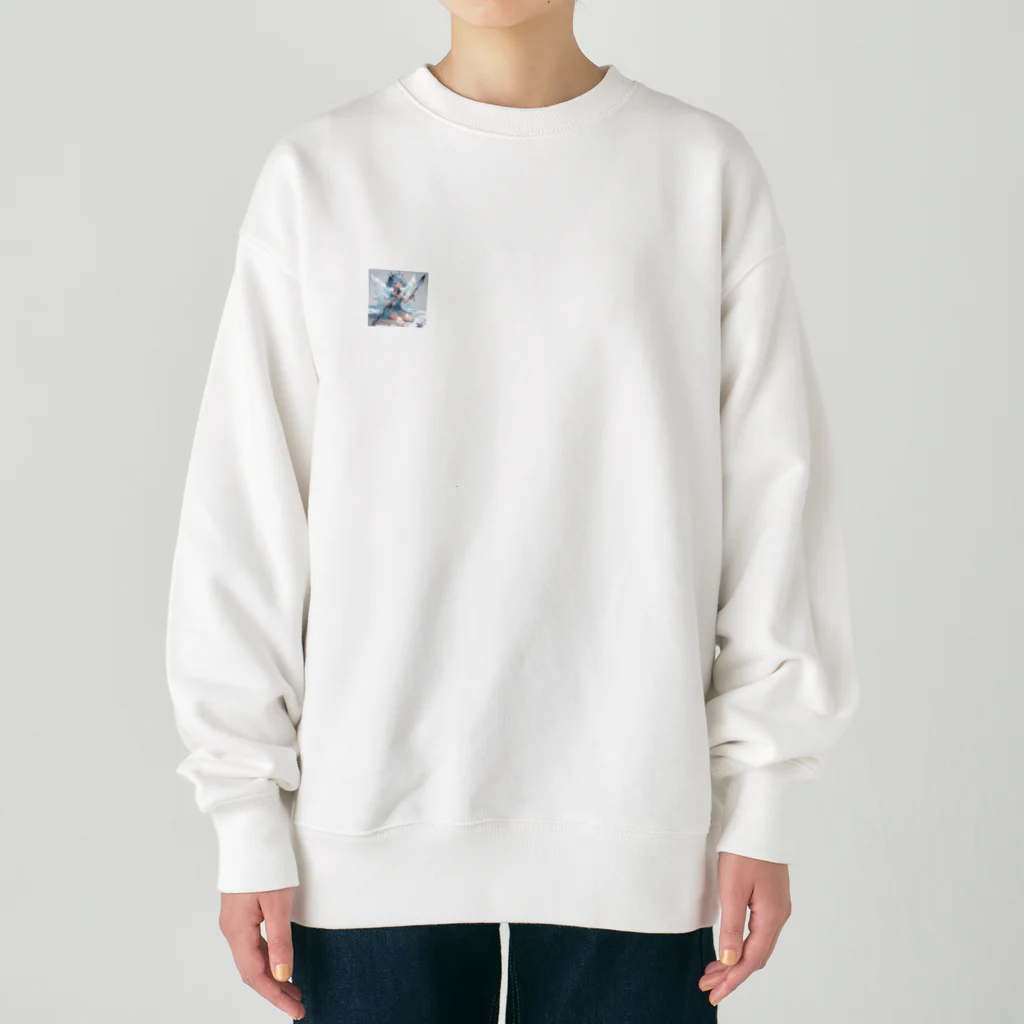 ロイ@イラストレーターHEXANFT販売美麗イラスト描きますの氷の妖精 Heavyweight Crew Neck Sweatshirt