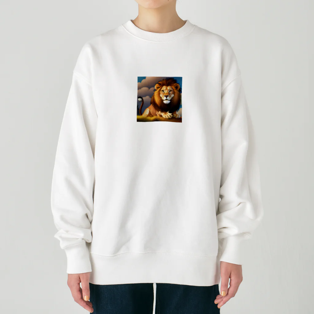 hiro358358のかわいいライオン Heavyweight Crew Neck Sweatshirt